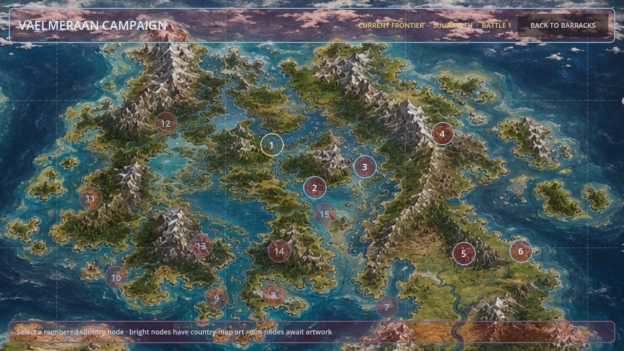Capture Koraaver Vaelmeraan world campaign map