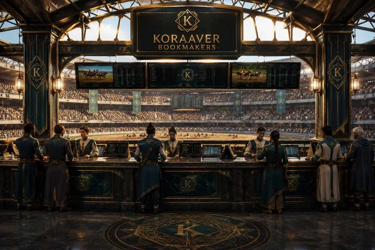 Korvuu Savvi bookmaker counter overlooking the stadium